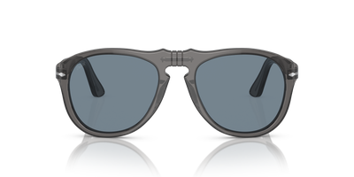 Persol 649 - Original con Montura Gris Transparente y Lentes Azul - Imagen 2