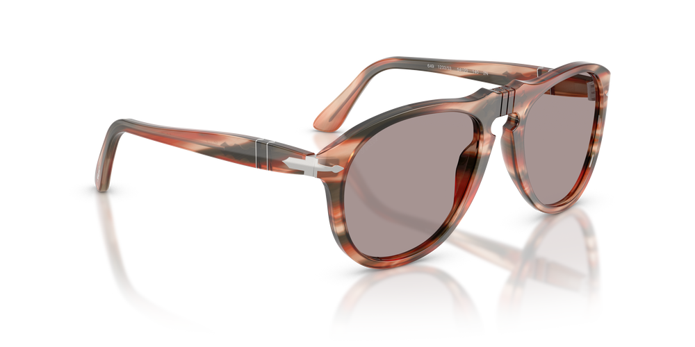 Persol 649 - Original con Montatura Striped Red &amp; Green e Lenti Viola - Immagine 3