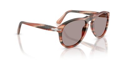 Persol 649 - Original con Montatura Striped Red &amp; Green e Lenti Viola - Immagine 3
