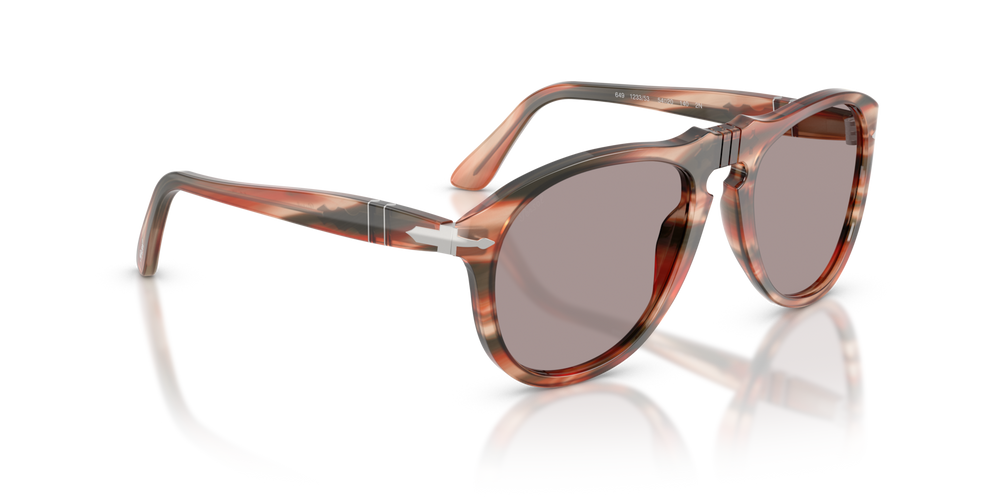 Persol 649 - Original avec Monture Striped Red &amp; Green et Verres Violet - Image 3