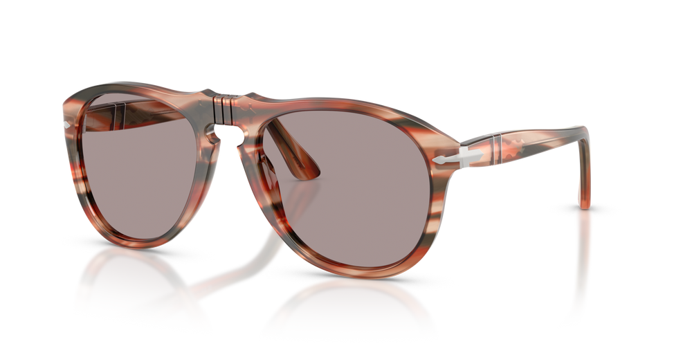 Persol 649 - Original avec Monture Striped Red &amp; Green et Verres Violet - Image 1