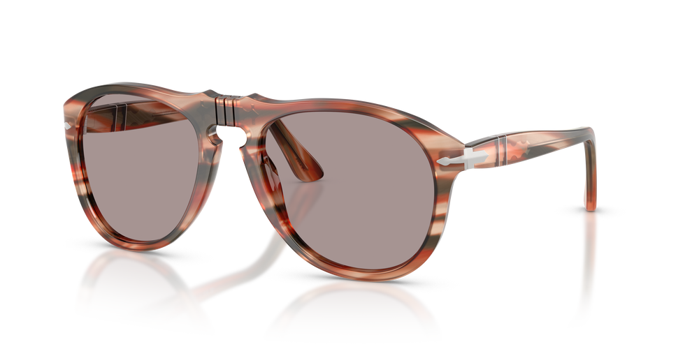 Persol 649 - Original con Montatura Striped Red &amp; Green e Lenti Viola - Immagine 1