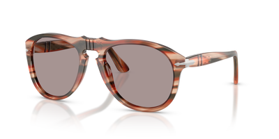 Persol 649 - Original con Montatura Striped Red &amp; Green e Lenti Viola - Immagine 1