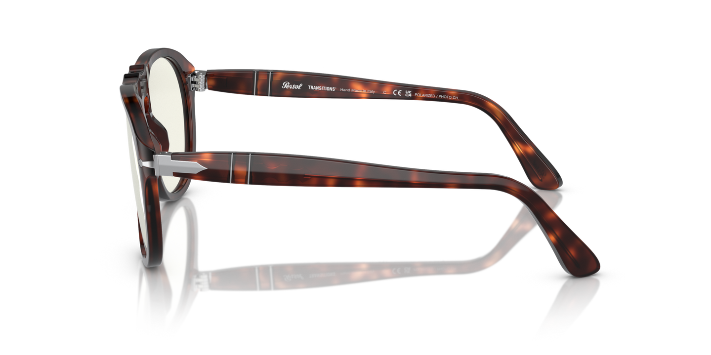 Persol 649 - Photochromic with Havana Frame and Transparent Lenses - Image 1