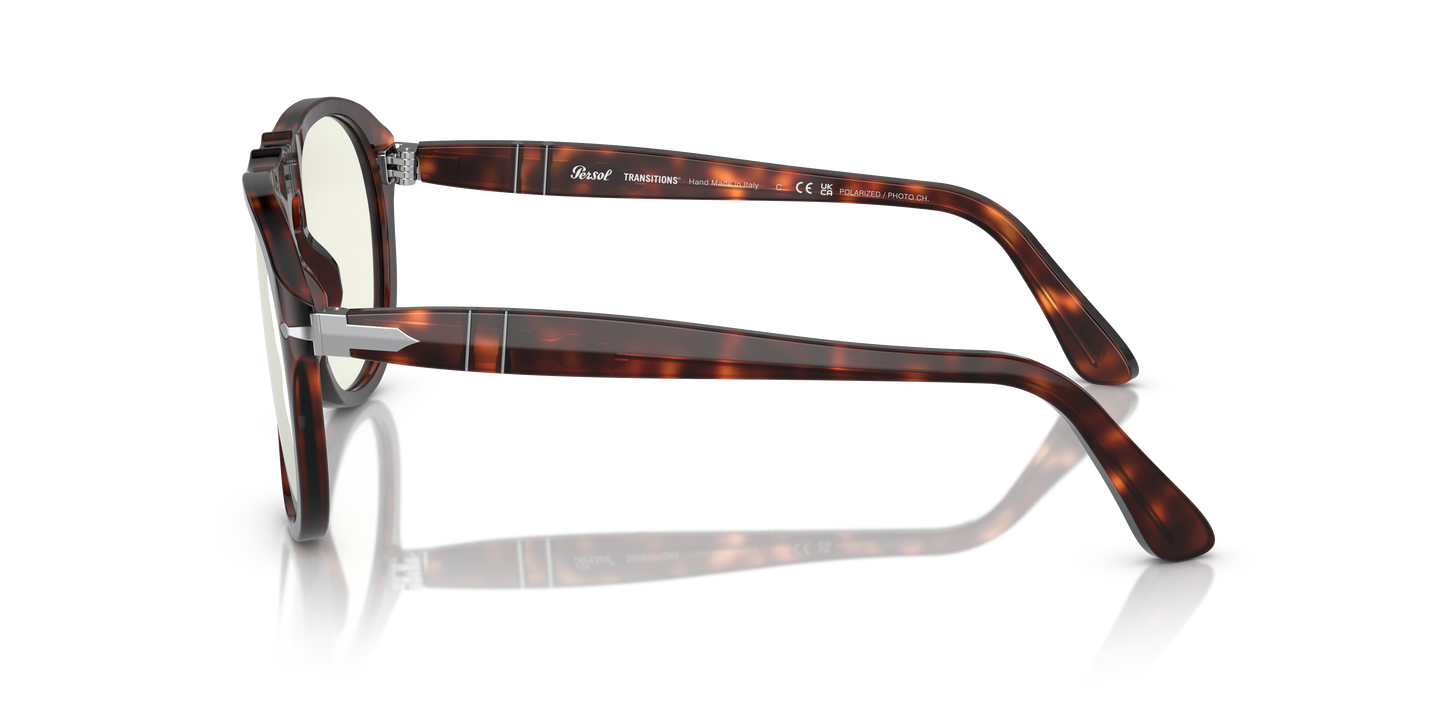 Persol 649 - Photochromic with Havana Frame and Transparent Lenses
