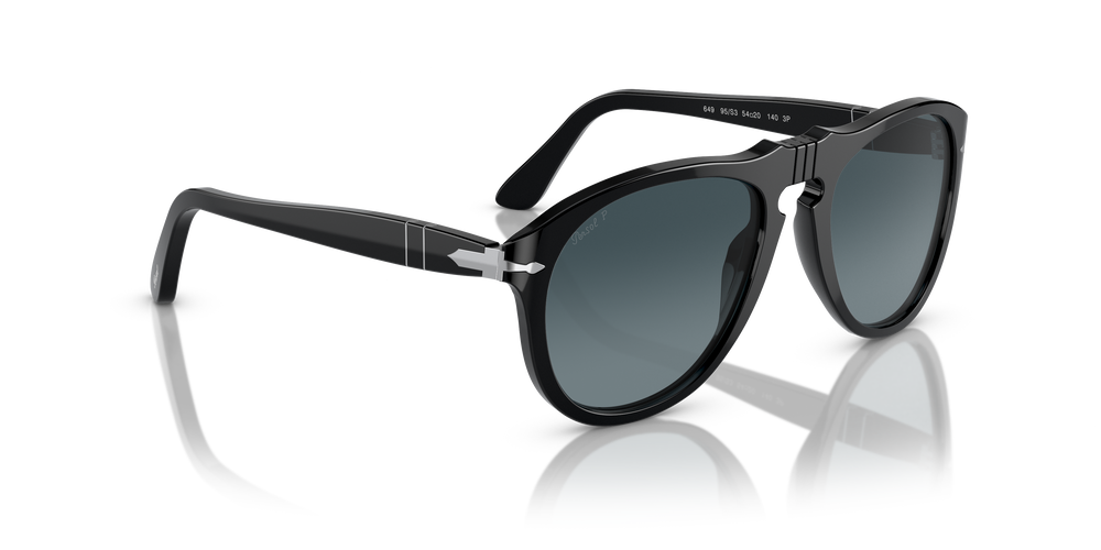 Persol 649 - Original avec Monture Noir et Verres Bleu - Image 3