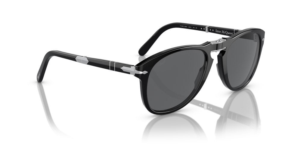 Persol 714SM - Steve McQueen con Montatura Nero e Lenti Grigio - Immagine 4