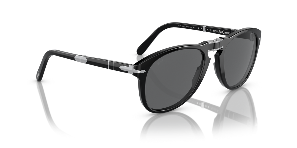 Persol 714SM - Steve McQueen con Montatura Nero e Lenti Grigio - Immagine 4