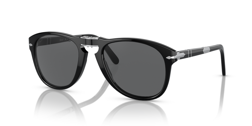 Persol 714SM - Steve McQueen con Montatura Nero e Lenti Grigio - Immagine 2