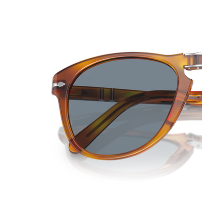 Persol 714SM - Steve McQueen mit Hellhavana Gestell und Blau Gläsern – Variantenbild