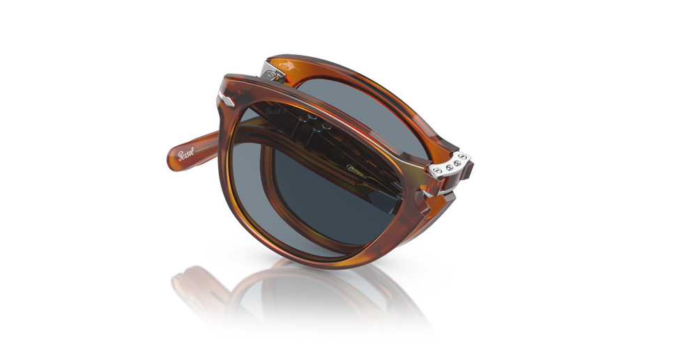 Persol 714SM - Steve McQueen mit Hellhavana Gestell und Blau Gläsern - Bild 1