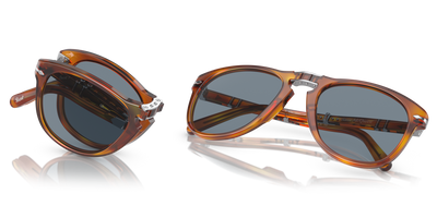 Persol 714SM - Steve McQueen avec Monture Havana Clair et Verres Bleu - Image 6