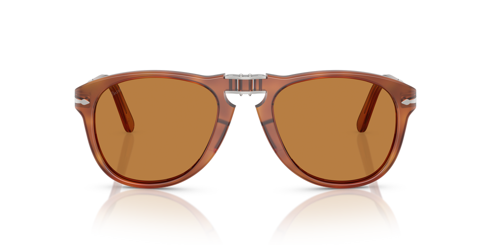 Persol 714SM - Steve McQueen avec Monture Terre de Sienne et Verres Brun - Image 3