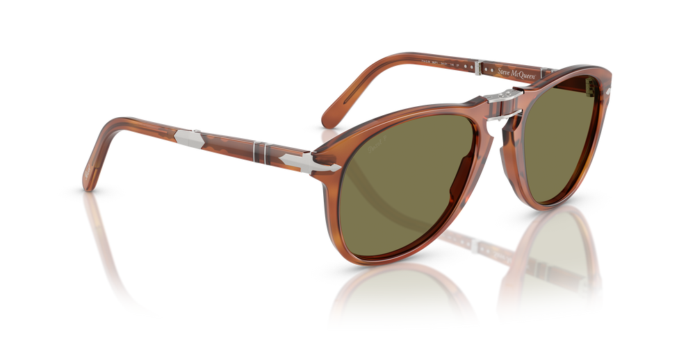 Persol 714SM - Steve McQueen avec Monture Terre de Sienne et Verres Vert - Image 4