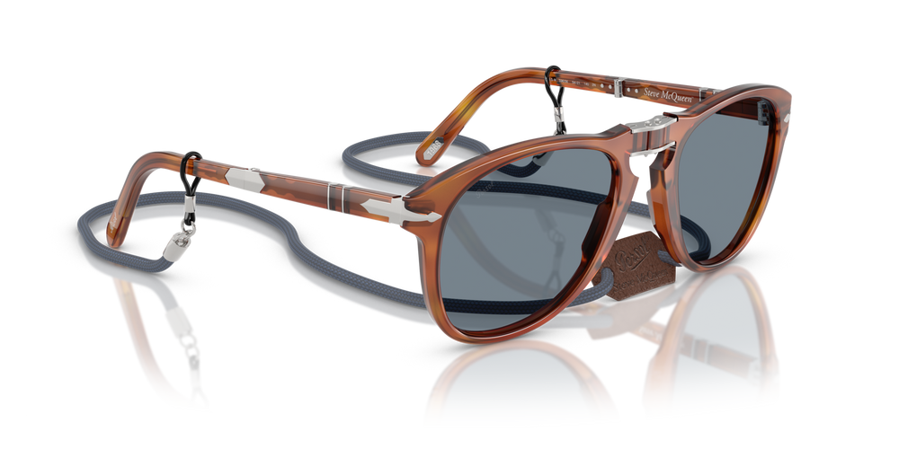 Persol 714SM - Steve McQueen - Exclusive with Terra Di Siena Frame and Blue Lenses - Image 4