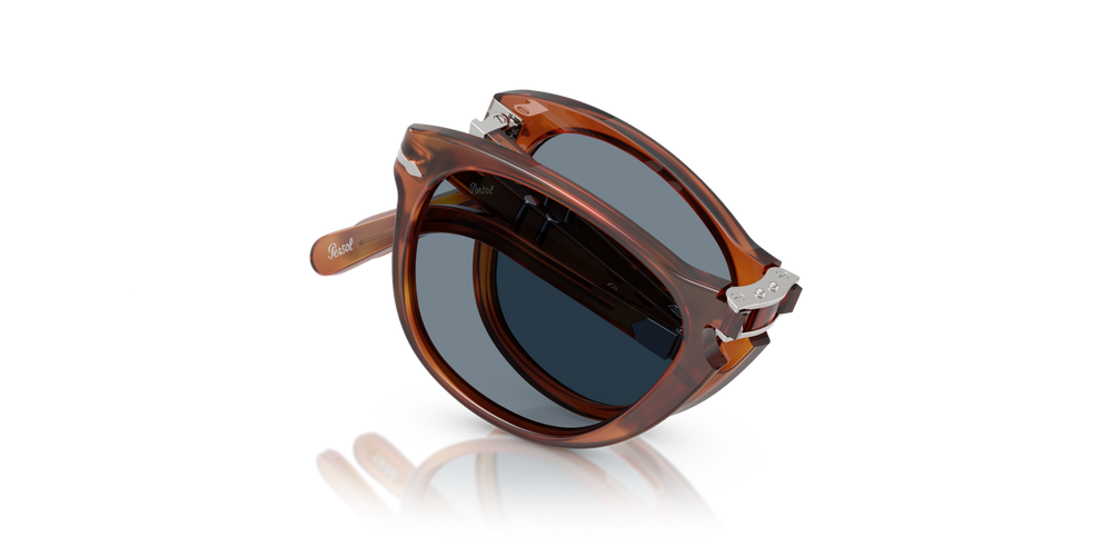 Persol 714SM - Steve McQueen - Exclusive with Terra Di Siena Frame and Blue Lenses - Image 1