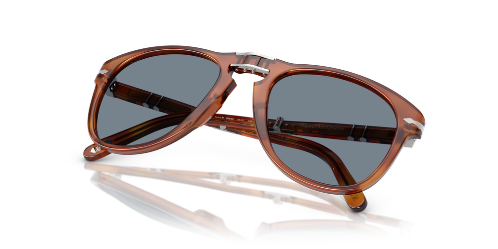 Persol 714SM - Steve McQueen - Exclusive con Montatura Terra di Siena e Lenti Blu - Immagine 7