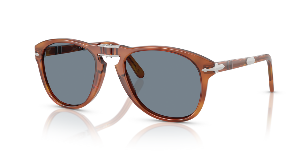 Persol 714SM - Steve McQueen - Exclusive con Montatura Terra di Siena e Lenti Blu - Immagine 2