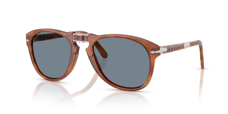 Visit 714SM - Steve McQueen - Exclusive with Terra Di Siena Frame and Blue Lenses