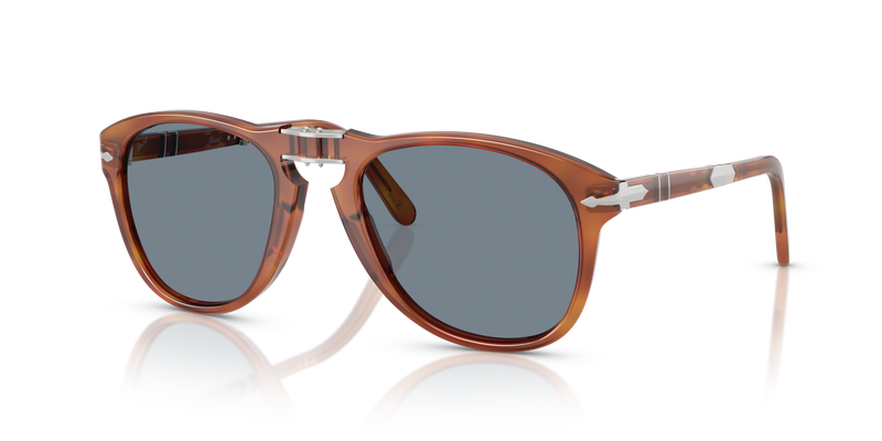 Visit 714SM - Steve McQueen - Exclusive with Terra Di Siena Frame and Blue Lenses