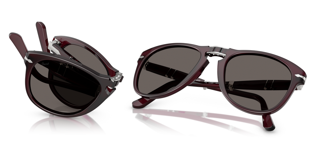 Persol 714 - Original with Milky Plum Frame and Grey Lenses - Image 7