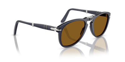 Persol 714 - Original con Montura Azul profundo lechoso y Lentes Marrón - Imagen 4