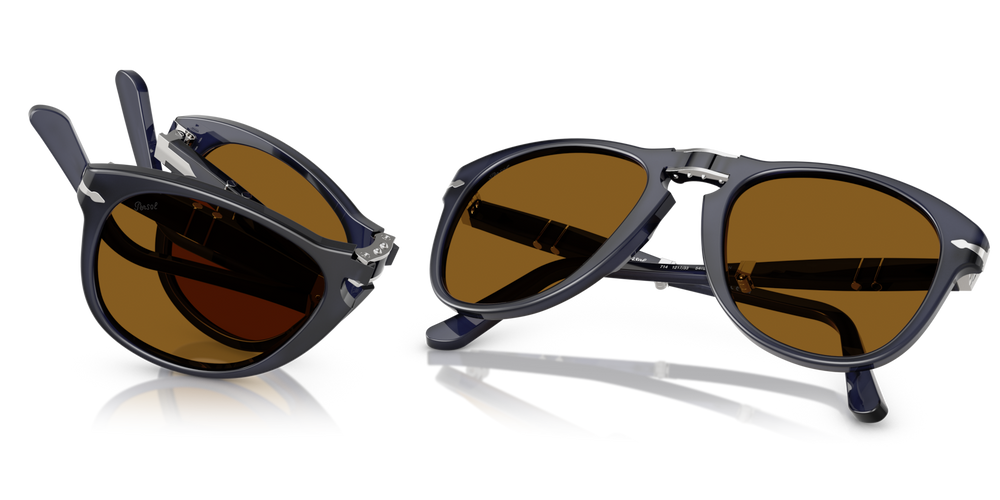 Persol 714 - Original mit Milky Depths Blue Gestell und Braun Gläsern - Bild 7