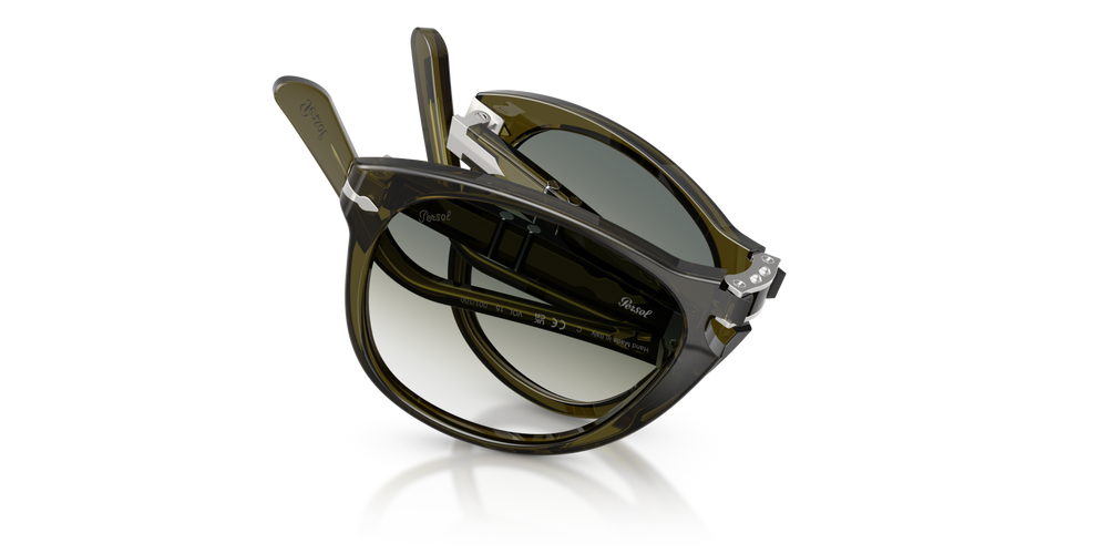 Persol 714 - Original - Exclusive with Trasparent Green Frame and Green Lenses - Image 2