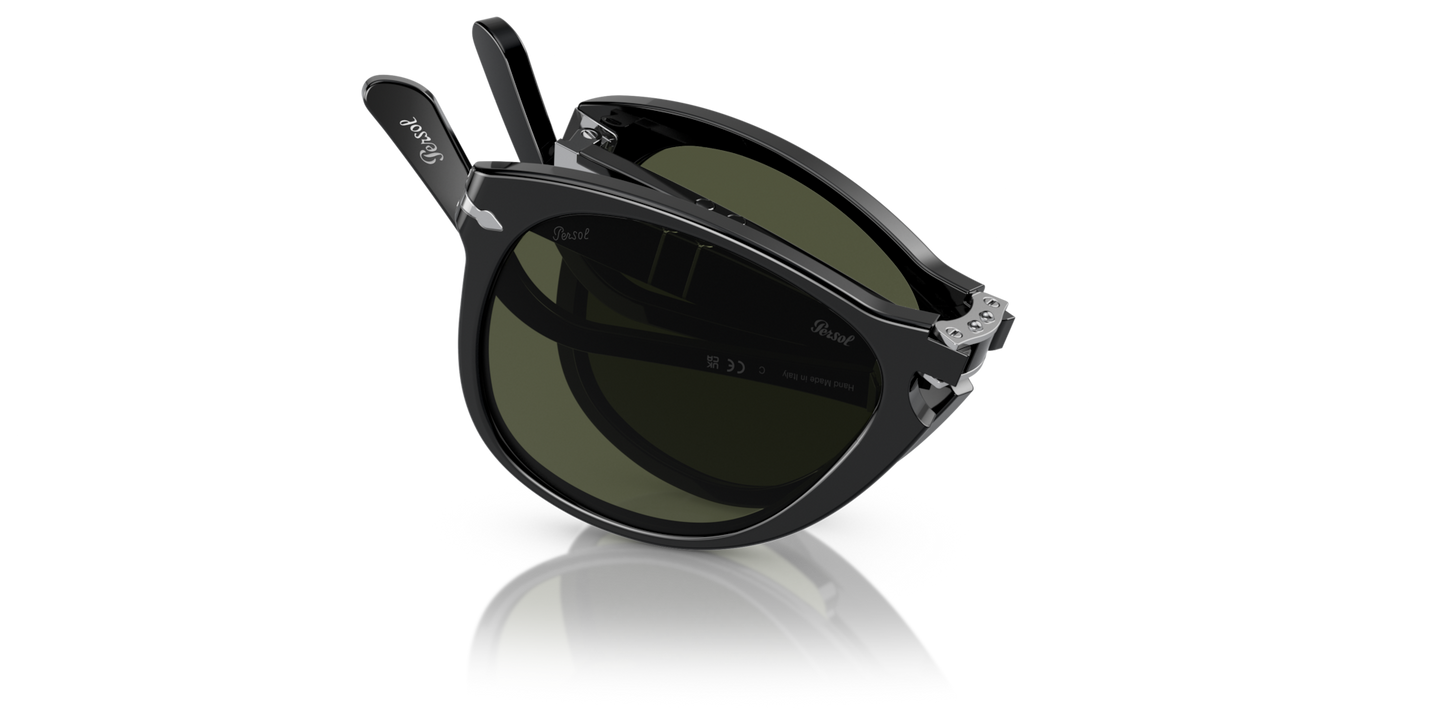 Persol 714 - Original with Black Frame and Green Lenses - Image 1