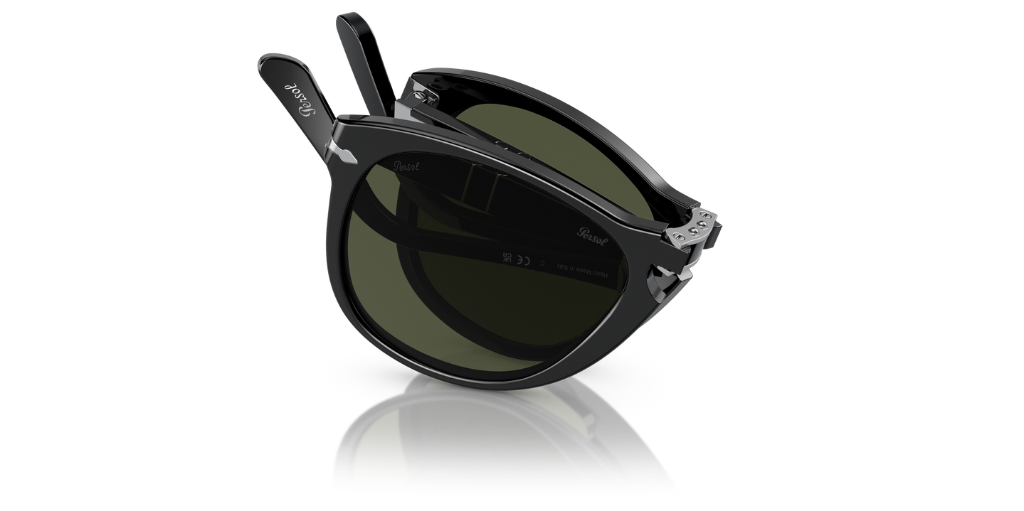 Persol 714 - Original mit Schwarz Gestell und Grün Gläsern - Bild 1