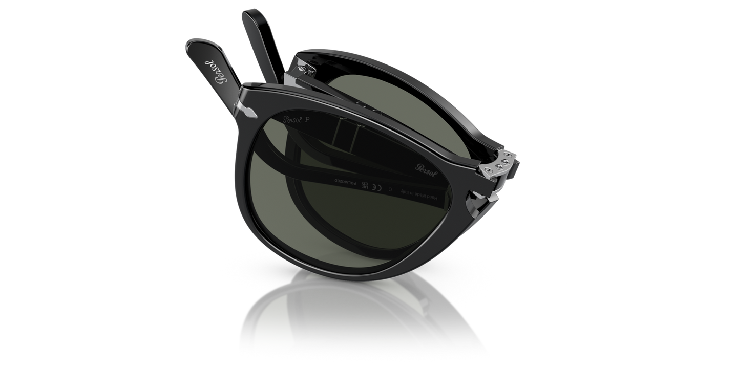 Persol 714 - Original with Black Frame and Green Lenses - Image 1