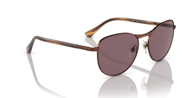 Persol PO1002S con Montura Marrón Brillante y Lentes Violeta - Imagen 3