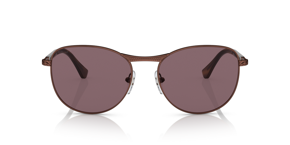 Persol PO1002S con Montura Marrón Brillante y Lentes Violeta - Imagen 2