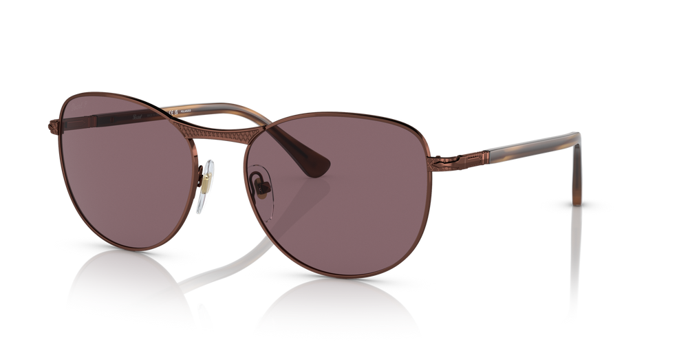 Persol PO1002S con Montura Marrón Brillante y Lentes Violeta - Imagen 1