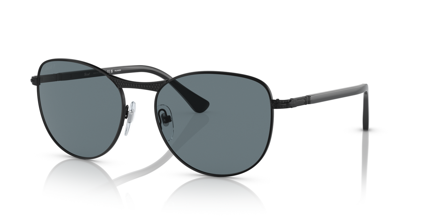 Persol PO1002S mit Schwarz halbglänzend Gestell und Blau Gläsern - Bild 1
