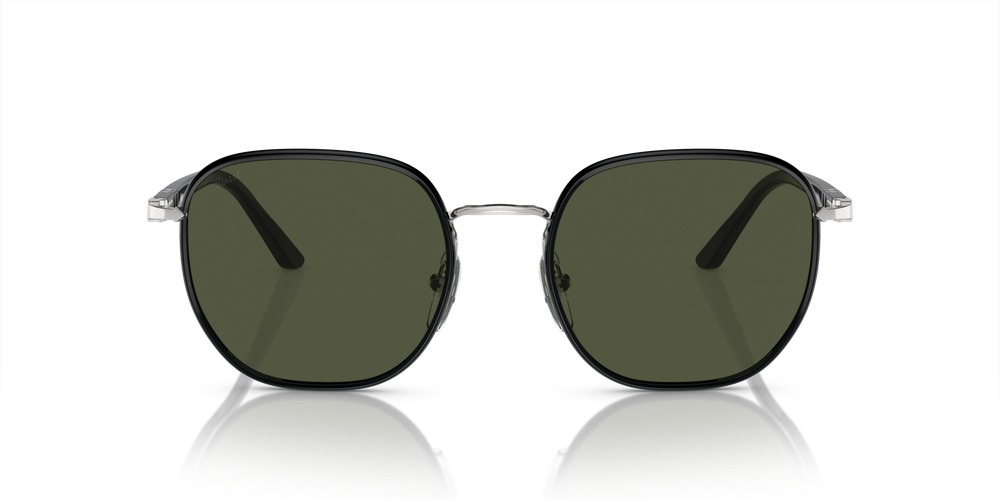 Persol PO1015SJ with Silver / Black Frame and Green Lenses - Image 2