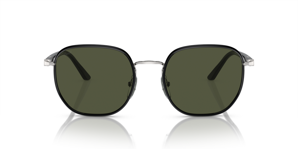 Persol PO1015SJ with Silver / Black Frame and Green Lenses - Image 2