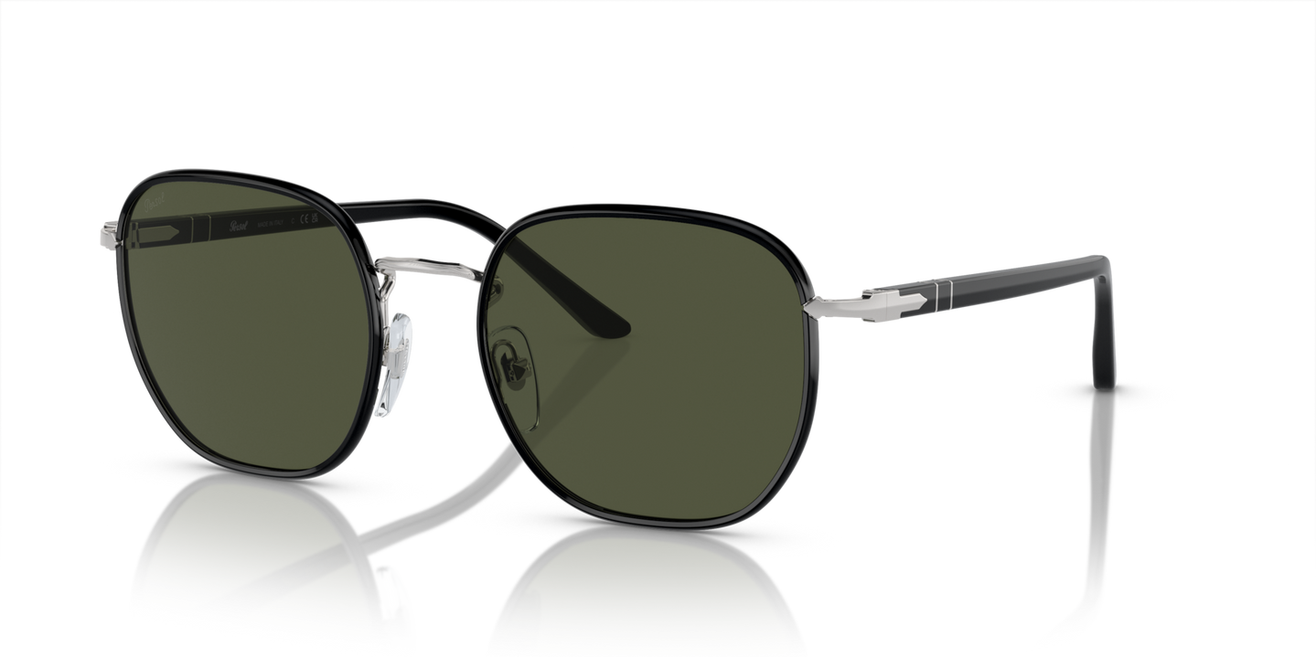 Persol PO1015SJ with Silver / Black Frame and Green Lenses - Image 1
