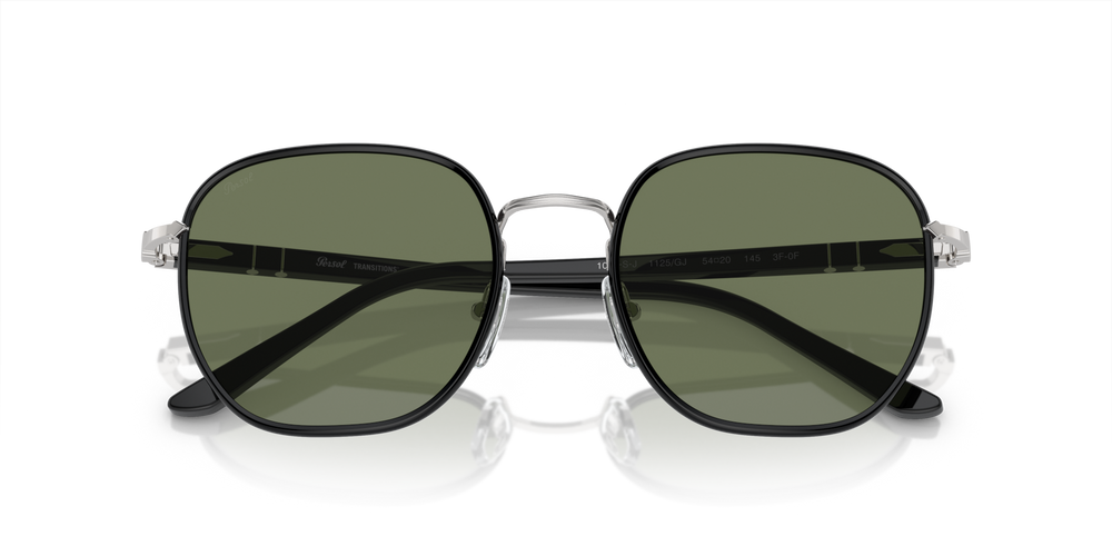 Persol PO1015SJ - Transitions® con Montatura Argento/Nero e Lenti Verde - Immagine 6