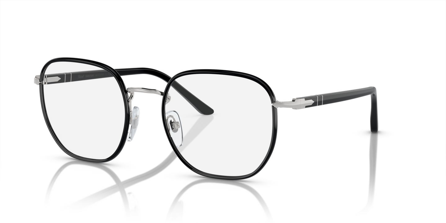 Persol PO1015SJ - Transitions® con Montatura Argento/Nero e Lenti Verde - Immagine 1