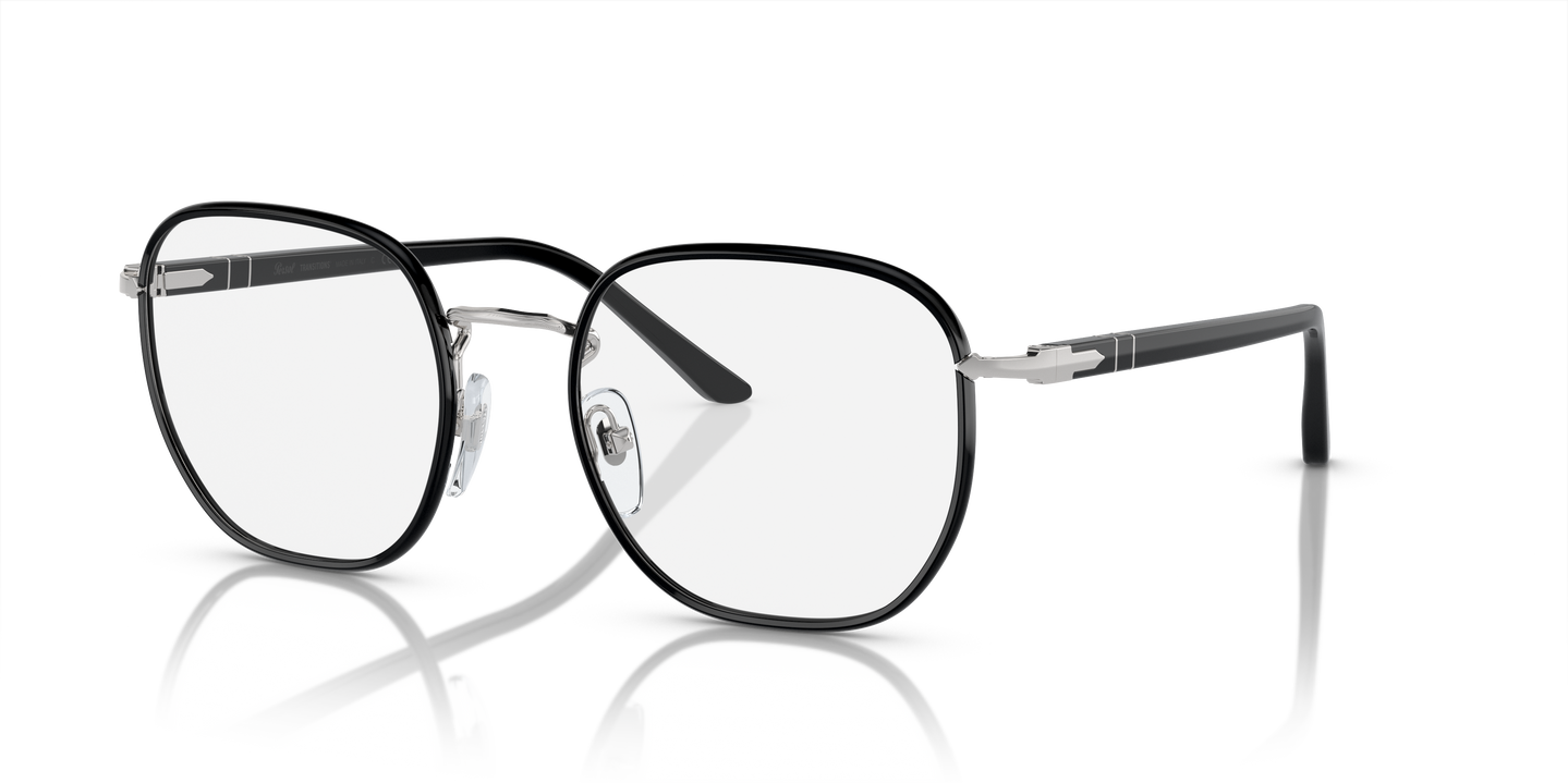 Persol PO1015SJ - Transitions® mit Silber/Schwarz Gestell und Grün Gläsern - Bild 1