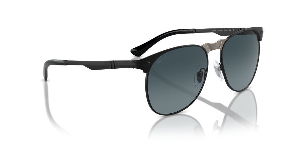 Persol 649 Iron with Black Frame and Blue Lenses | Persol® US