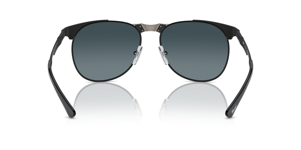 Persol 649 Iron with Black Frame and Blue Lenses - Image 5