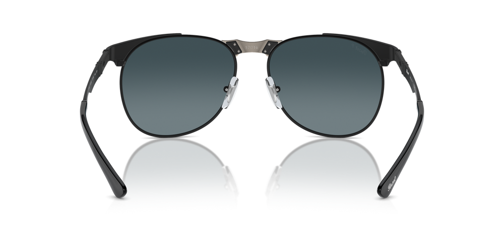 Persol 649 Iron with Black Frame and Blue Lenses - Image 5