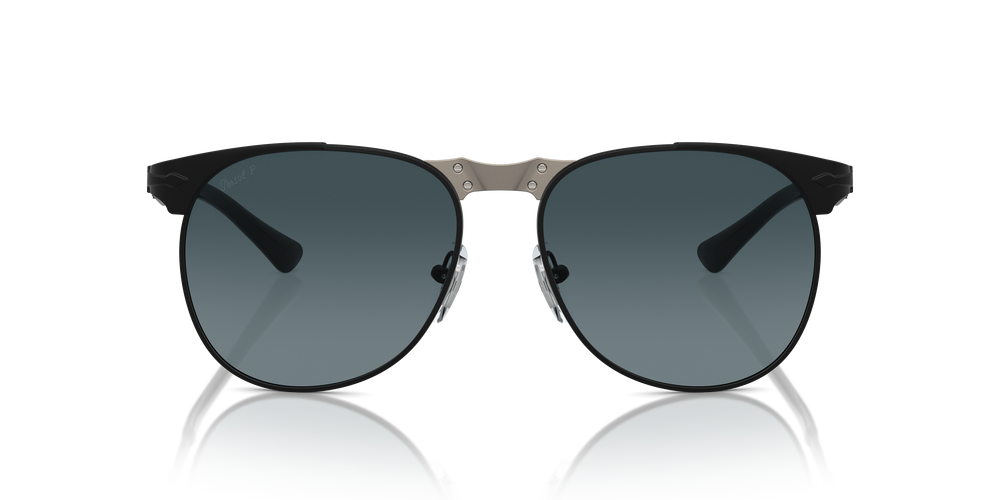 Persol 649 Iron with Black Frame and Blue Lenses - Image 2