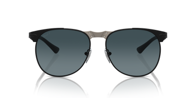 Persol 649 Iron with Black Frame and Blue Lenses - Image 2