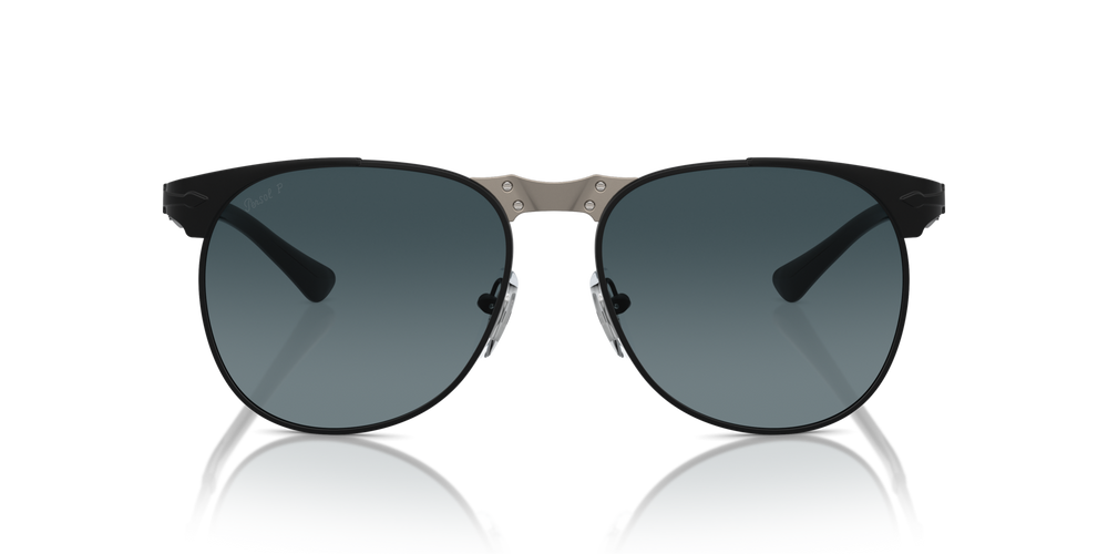 Persol 649 Iron with Black Frame and Blue Lenses - Image 2
