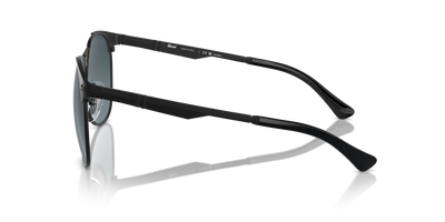 Persol 649 Iron with Black Frame and Blue Lenses - Image 4