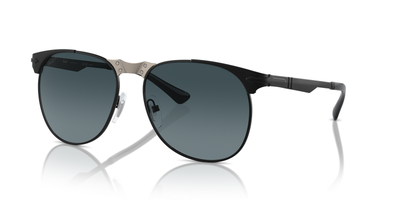 Persol PO0649NE - Total Black Arrow with Black Frame and Blue