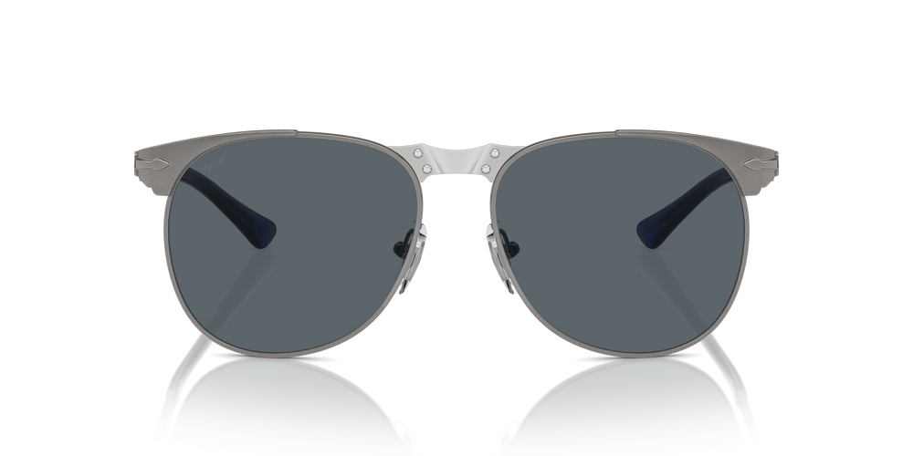 Persol 649 Iron mit Gunmetal Gestell und Blau Gläsern - Bild 2
